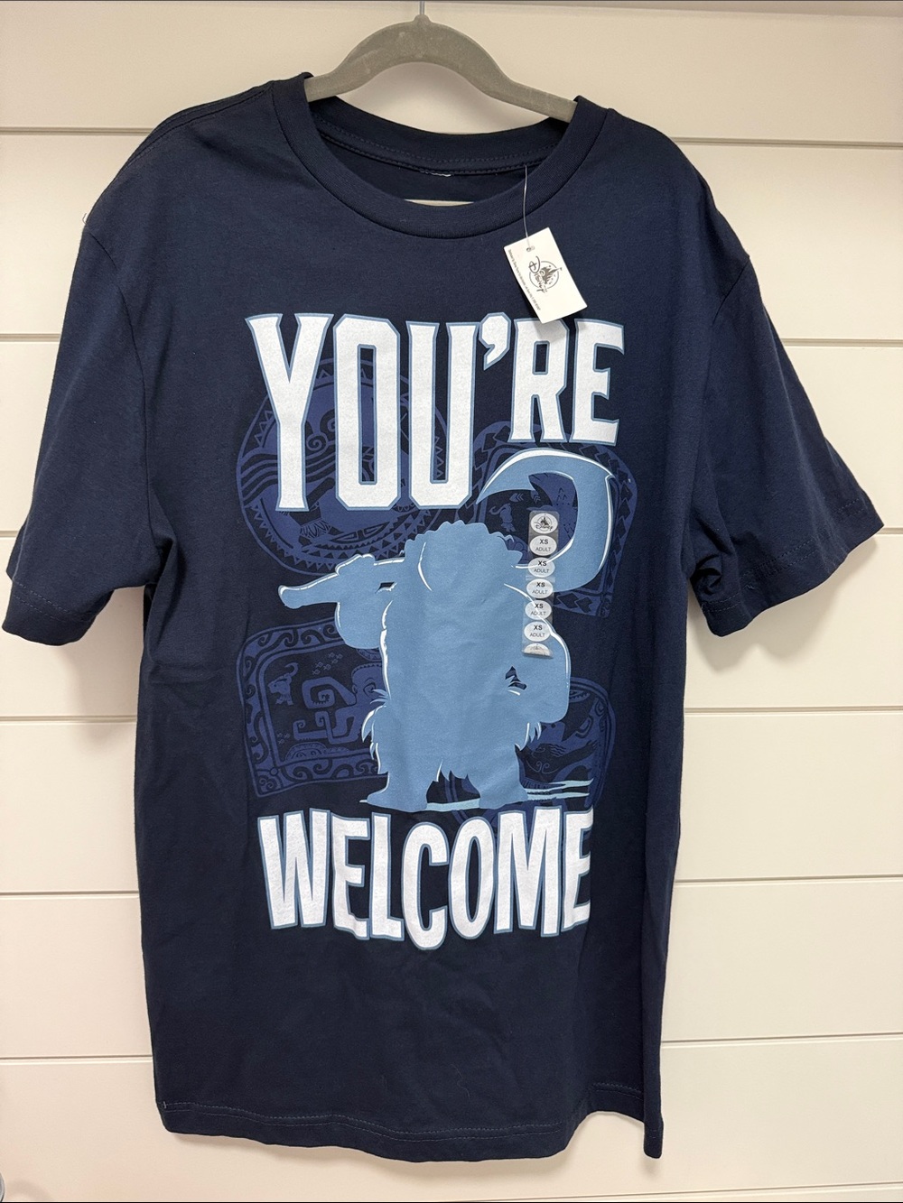 NWT Maui Disney Parks Navy "You're Welcome" Graphic Tee